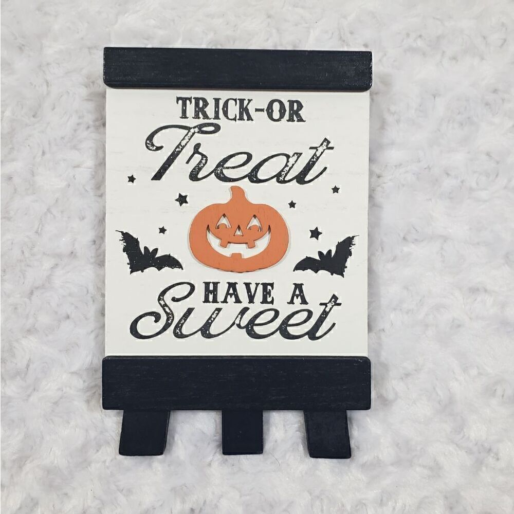 Halloween Decor Trick or Treat Have a Sweet free standing hanging sign
